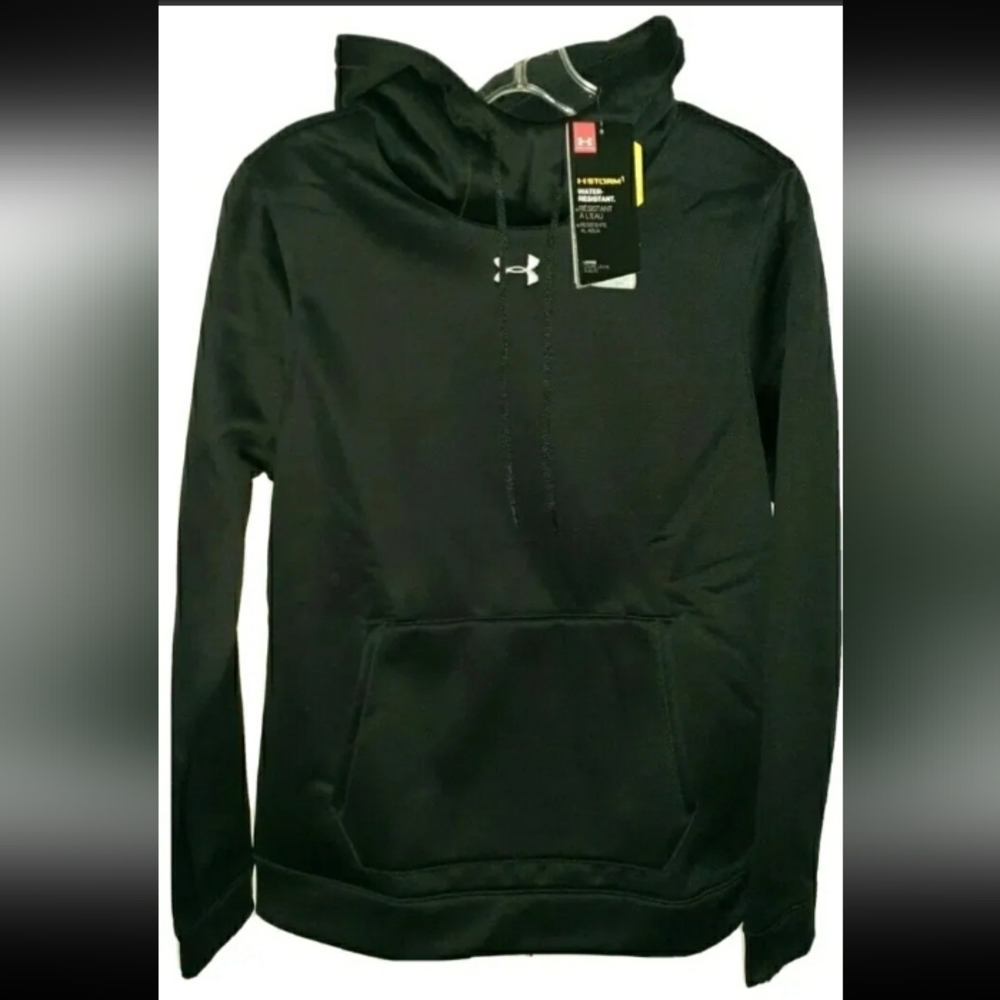 NOS Women's Sz XS BLK Under Armour STORM Hoodie, Winterwear COLDGEAR Pullover